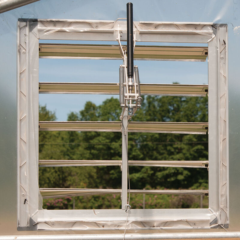 High Tunnel Vent w/ Auto Opener &ndash; 12" x 12" Vents and Vent Openers