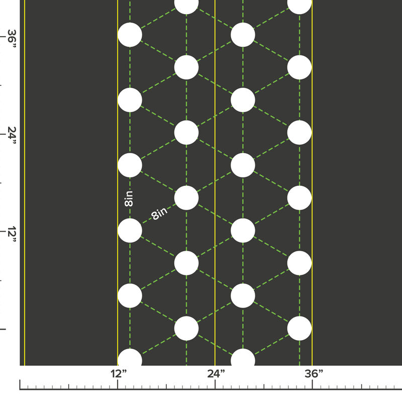 Quick-Plant &ndash; 4 x 8 Pattern, 4 x 50' Fabric Mulch