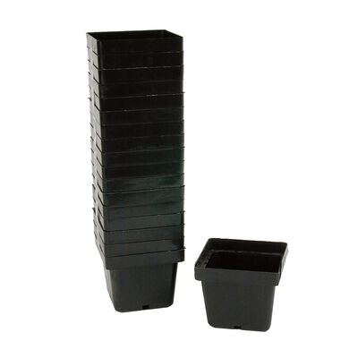 Mini Square Plastic Pots &ndash; 18 Count Plastic Pots